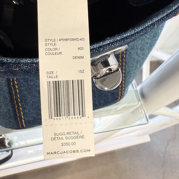 Last 1‼️Marc Jacobs Turnlock Medium Backpack 4P5HBP006H02 DENIM $350 - Picture 9 of 16